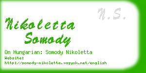 nikoletta somody business card